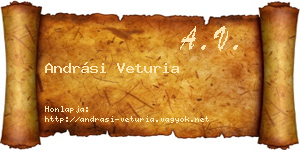 Andrási Veturia névjegykártya